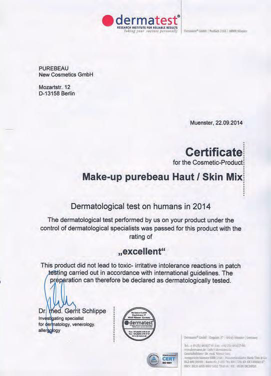 Certificate make-up purebeau Haut / Skin Mix